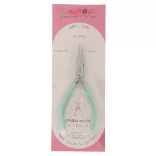 Pinza plana 11,5 cm de Perles&Co - Purpurina menta x1