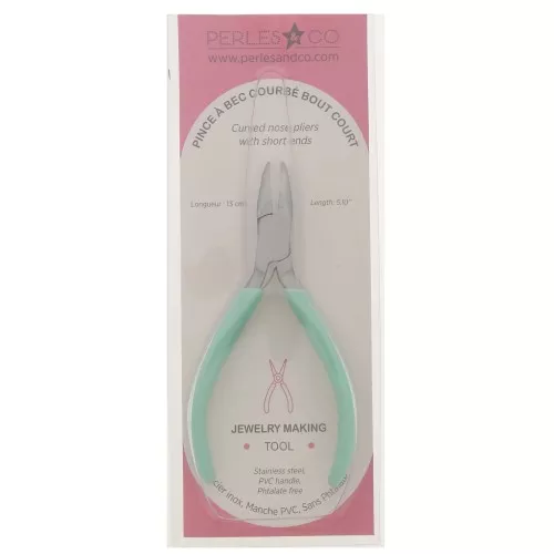 Alicates con punta doblada y muelle 13 cm by Perles&Co - Mint x1
