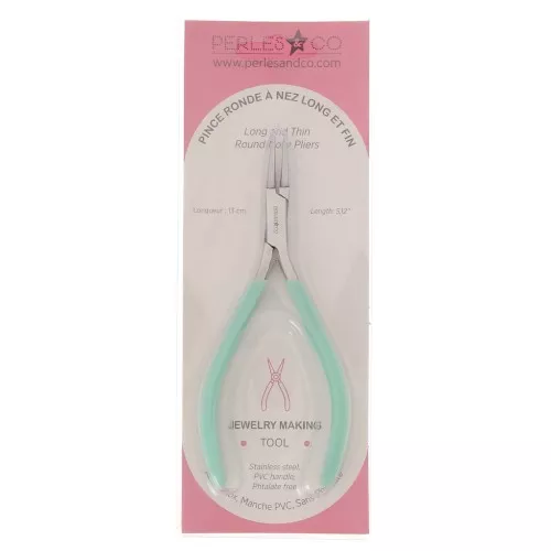 Alicate punta redonda con muelle 13 cm By Perles&Co - Menta x1