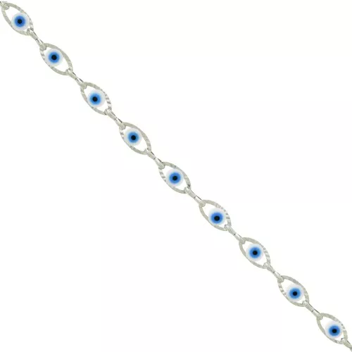 Cadena de ojo de la suerte resina epoxi 5,6 mm - Acero inoxidable 304 x50cm