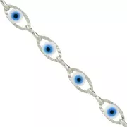 Cadena de ojo de la suerte resina epoxi 5,6 mm - Acero inoxidable 304 x50cm