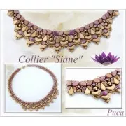 Cuentas de cristal Paros® de Puca® 7x4 mm Jonquil Opal Bronze x10g