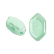 Cuentas de cristal Paros® de Puca® 7x4 mm Green Aqua Opal Luster x10g|raw }}
