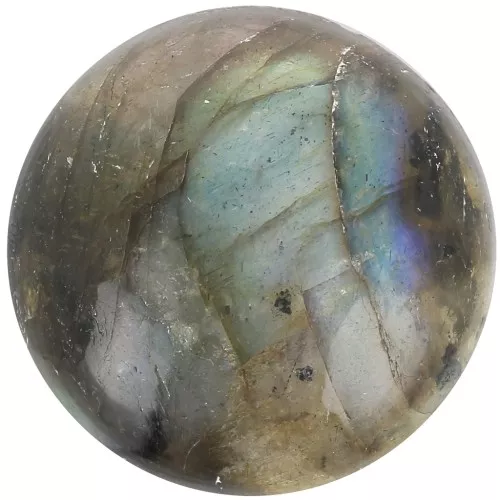 Cabujón de piedra preciosa redondo de 14 mm - Labradorita x1