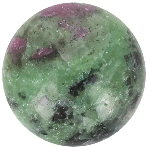 Cabujón de Piedra Redonda de 14mm - Rubí Zoisita x1