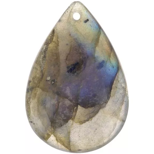 Colgante de piedra preciosa en forma de pera 30x20 mm - Labradorita x1