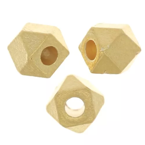 Cuenta Cubo Facetado 4x5 mm - Plata de Ley 925 ORO x1