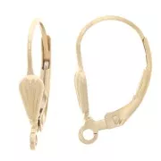 Sacos de dormir con anillo abierto de 17 mm - patrón de concha - Gold filled x2