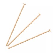 Clavos de cabeza plana 12,5x0,35 mm - Oro laminado x10