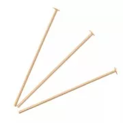 Clavos de cabeza plana 12,5x0,35 mm - Oro laminado x10