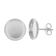 Tachuelas para cabujón de fondo plano 10 mm - Plata 925 x2