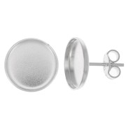 Tachuelas para cabujón de dorso plano 12 mm - Plata 925 x2|raw }}