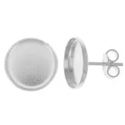 Tachuelas para cabujón de dorso plano 12 mm - Plata 925 x2