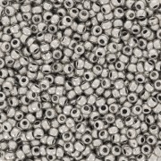 Cuentas de Rocalla Preciosa 11/0 de 2 mm - Gris oscuro metalizado x 20 g