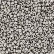 Cuentas de Rocalla Preciosa 11/0 de 2 mm - Gris oscuro metalizado x 20 g