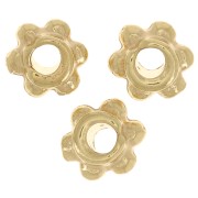 Arandalas efecto flor 5 mm - Dorado oro fino x10|raw }}