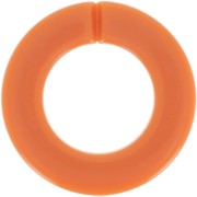 Eslabón acrílico redondo plano 31,5 mm - Naranja quemado x1|raw }}