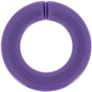 Eslabón acrílico redondo plano 31,5 mm - Morado oscuro x1