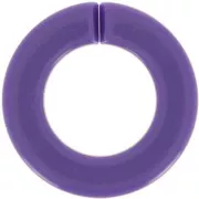 Eslabón acrílico redondo plano 31,5 mm - Morado oscuro x1