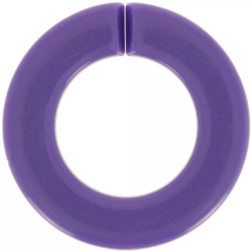 Eslabón acrílico redondo plano 31,5 mm - Morado oscuro x1