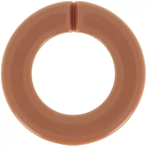 Eslabón acrílico redondo plano 31,5 mm - Camel x1