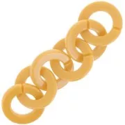 Eslabón acrílico redondo plano 31,5 mm - Verde agua jaspeado x1