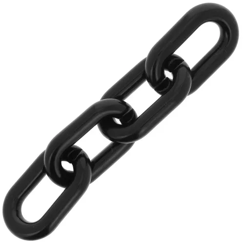 Eslabón acrílico ovalado 39x24 mm - Negro x1