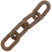 Eslabón acrílico ovalado 39x24 mm - Marrón jaspeado x1|raw }}