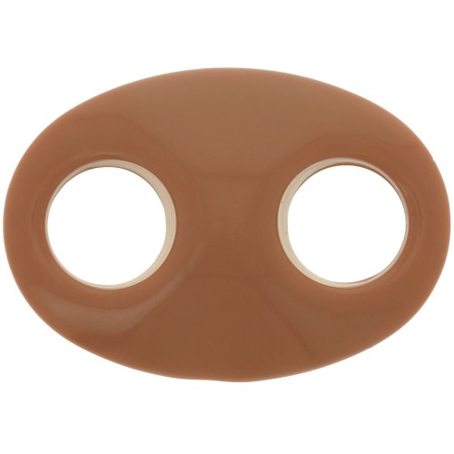 Eslabón acrílico para granos de café 32x23 mm - Camel x1