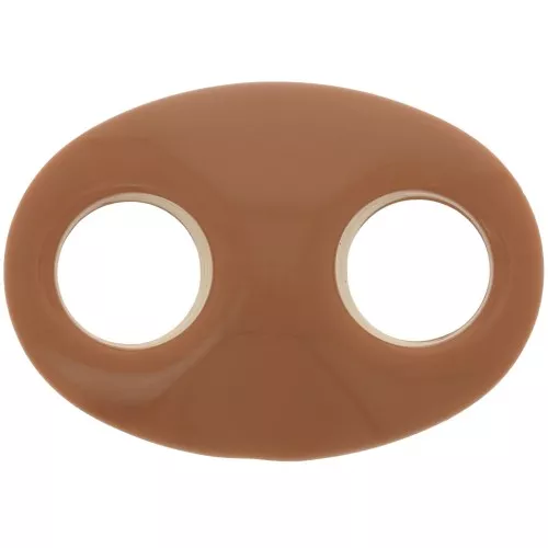 Eslabón acrílico para granos de café 32x23 mm - Camel x1