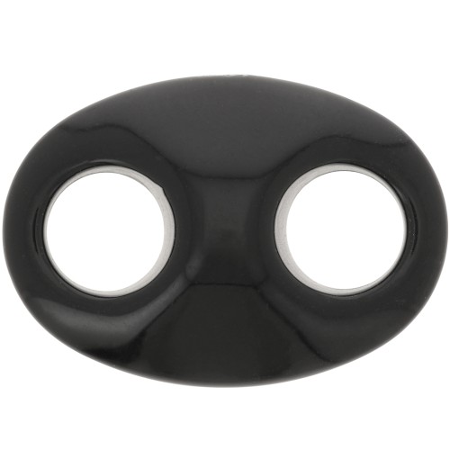 Eslabón acrílico para granos de café 32x23 mm - Negro x1