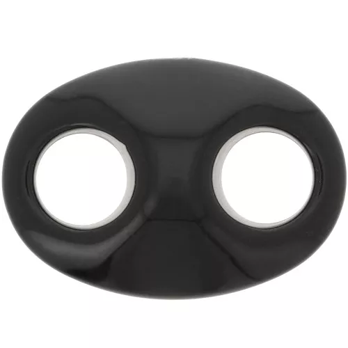 Eslabón acrílico para granos de café 32x23 mm - Negro x1