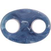 Eslabón acrílico en forma de grano de café 32x23 mm - Azul oscuro jaspeado x1|raw }}