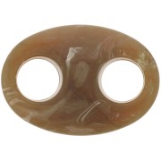 Eslabón acrílico en forma de grano de café 32x23 mm - Marrón jaspeado x1|raw }}