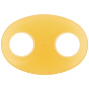 Eslabón acrílico en forma de grano de café 32x23 mm - Amarillo x1|raw }}