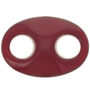 Eslabón acrílico en forma de grano de café 32x23 mm - Burdeos x1|raw }}