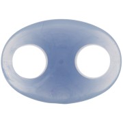 Eslabón acrílico para granos de café 32x23 mm - Azul Gris x1
