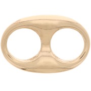 Entrepieza grano de café 22x14,5 mm - Dorado x1