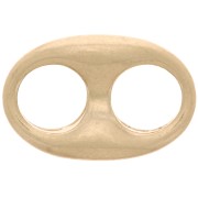 Entrepieza grano de café 22x14,5 mm - Dorado mate x1