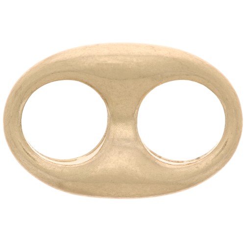 Entrepieza grano de café 22x14,5 mm - Dorado mate x1