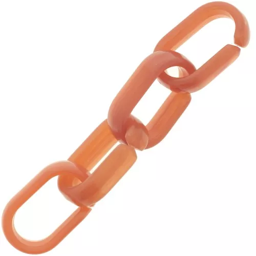 Eslabón Acrílico Oval 19x12 mm - Terracota x1