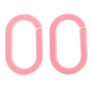 Eslabón acrílico oval 19x12 mm - Pomelo x1