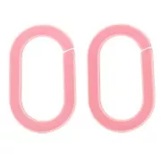 Eslabón acrílico oval 19x12 mm - Pomelo x1