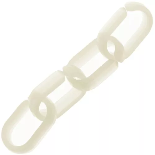 Eslabón acrílico oval 19x12 mm - Crudo x1