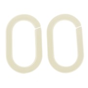 Eslabón acrílico oval 19x12 mm - Crudo x1