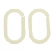 Eslabón acrílico oval 19x12 mm - Crudo x1