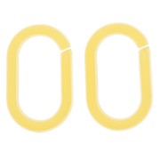 Eslabón acrílico oval 19x12 mm - Amarillo x1