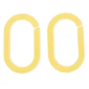 Eslabón acrílico oval 19x12 mm - Amarillo x1