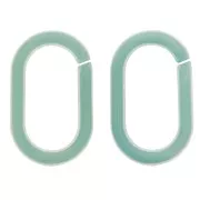 Eslabón Acrílico Oval 19x12 mm - Mármol Verde Agua x1