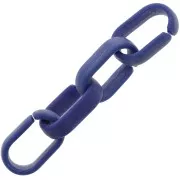 Eslabón acrílico oval 19x12 mm - Azul lapislázuli opaco jaspeado x1